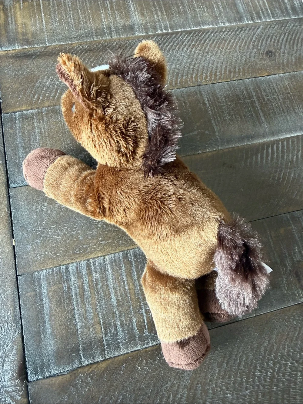 Aurora Brown Horse Stuffed Animal with White Forehead Patch approx 7”